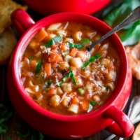 Vegetarian Chickpea Minestrone Soup
