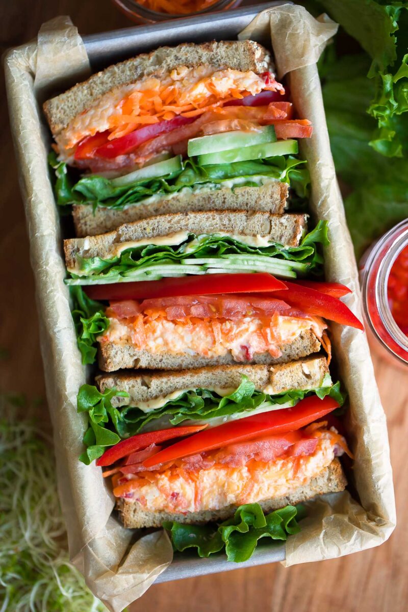 Veggie Sandwich Stack with Pimento Cheese