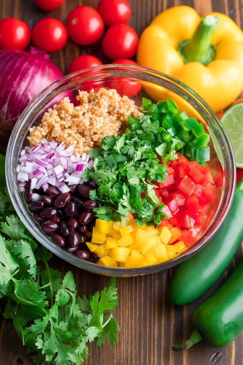 Southwest Quinoa Salad Bowl Ingredients