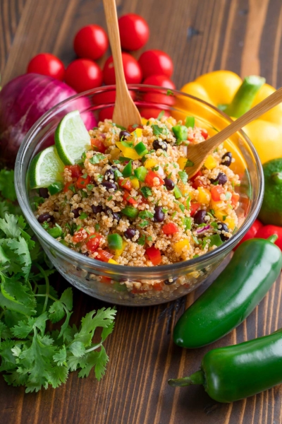 Southwest Quinoa Salad with Chili Lime Dressing