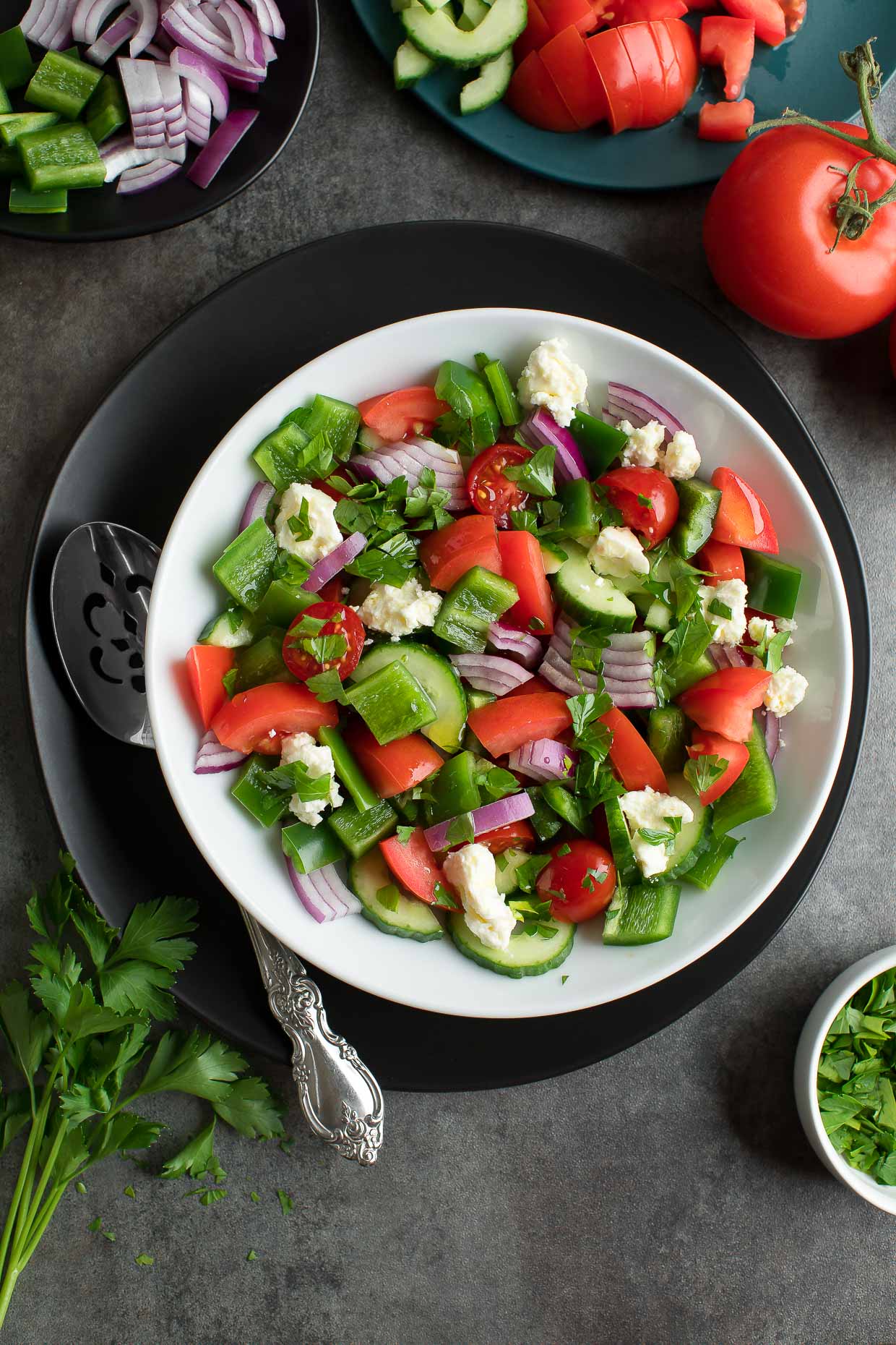 Marinated Greek Salad Recipe - Peas and Crayons Blog