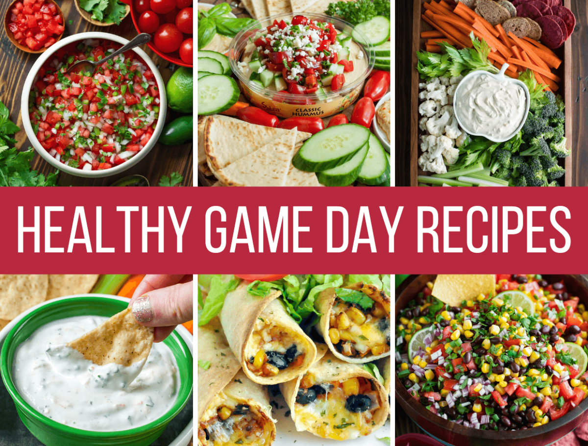Healthy Game Day Recipes Photo Collage
