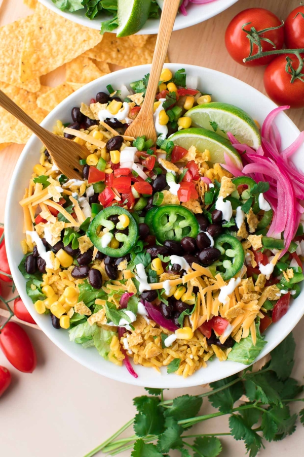 Black Bean Burrito Bowls - Peas and Crayons