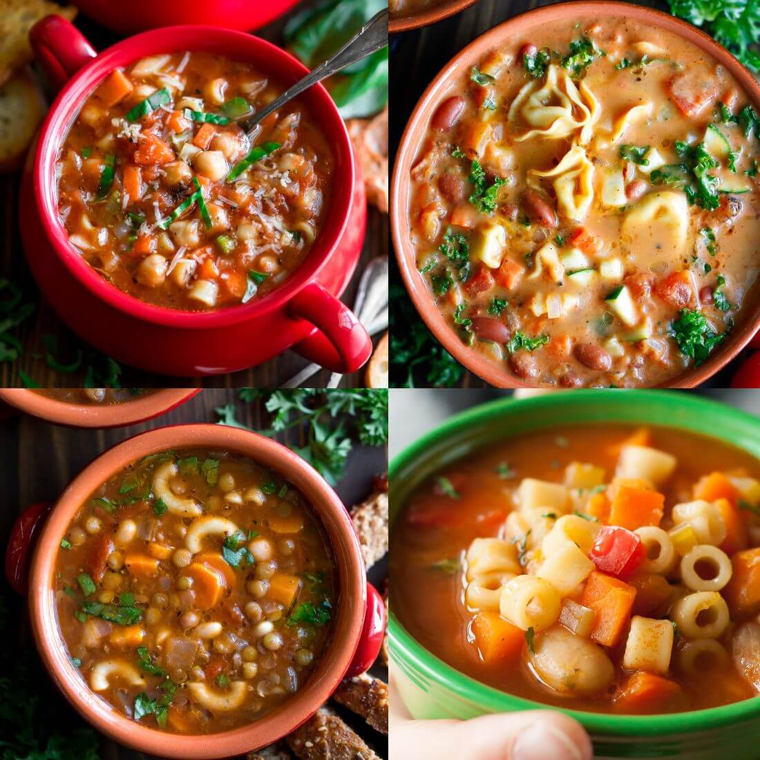 Minestrone Soup Collage