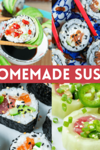 Homemade Sushi Rolls Photo Collage