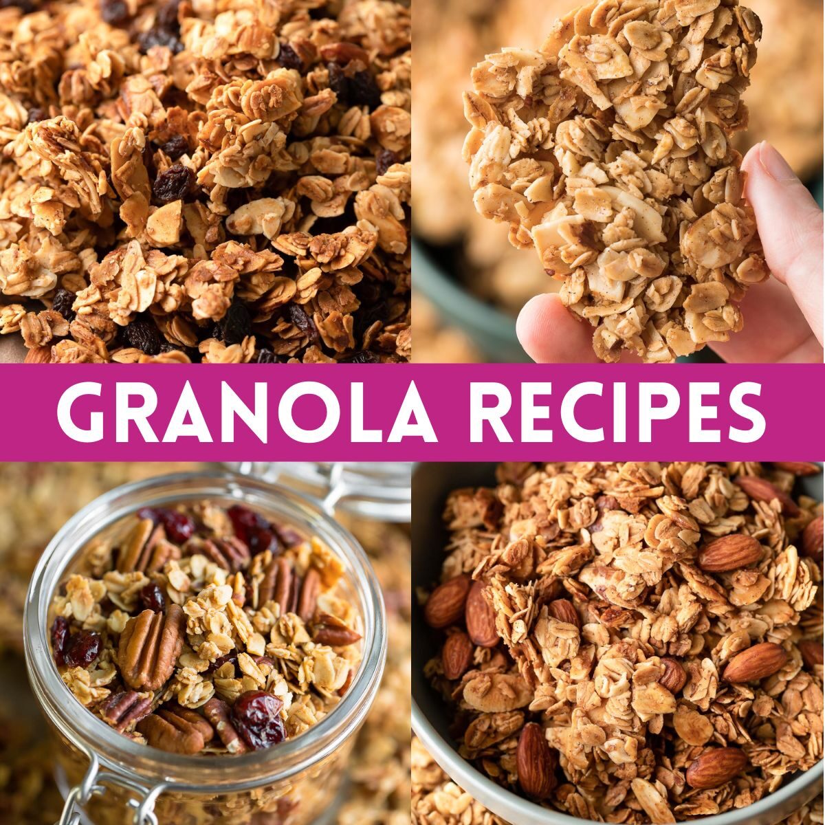 Granola Recipes Photo Collage