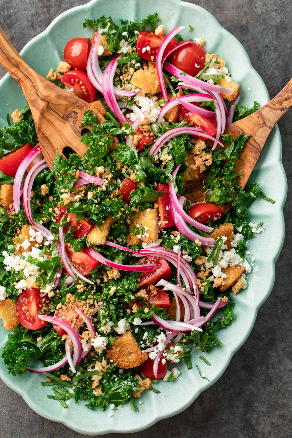 Kale Panzanella Salad