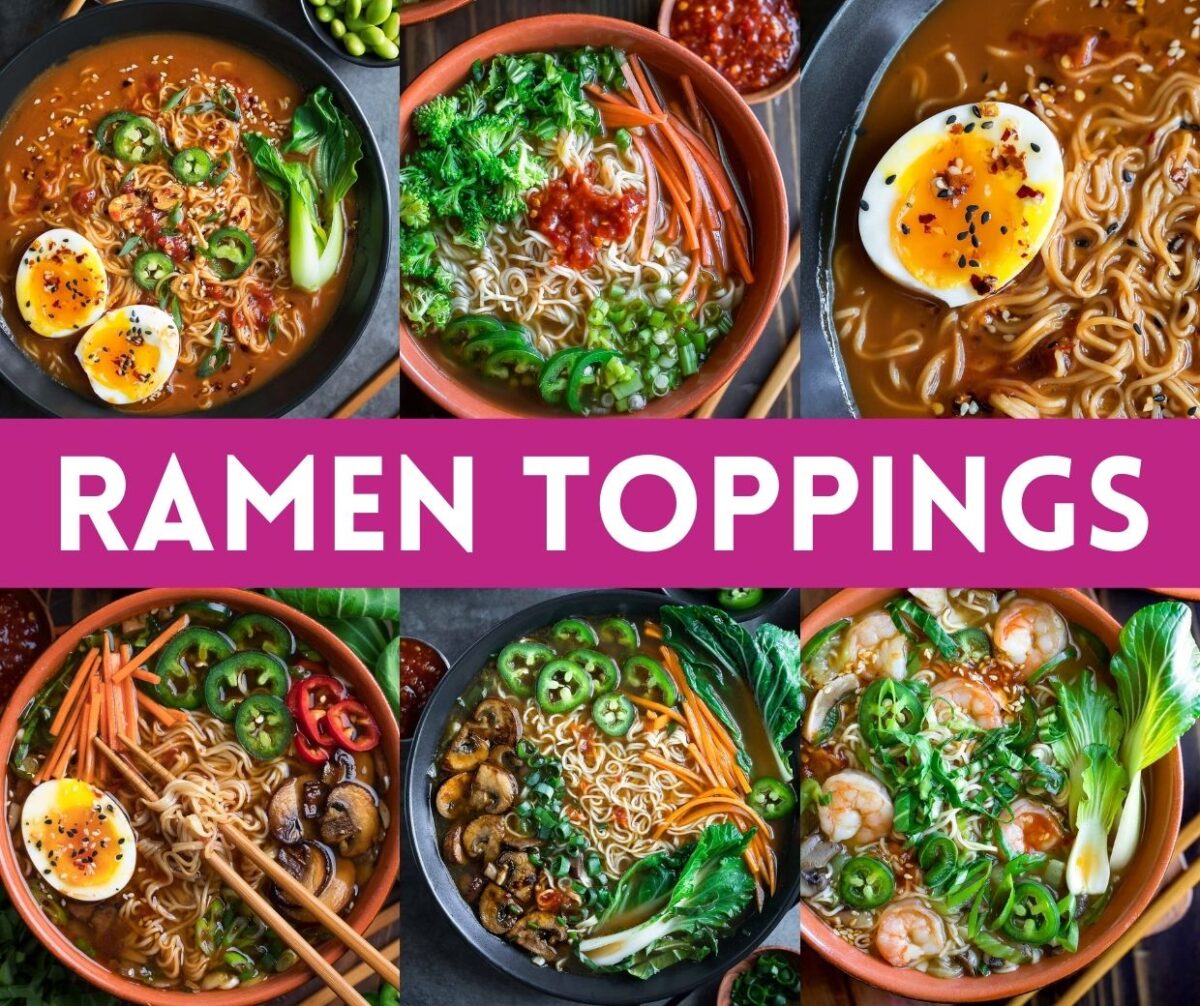 Ramen Toppings Photo Collage