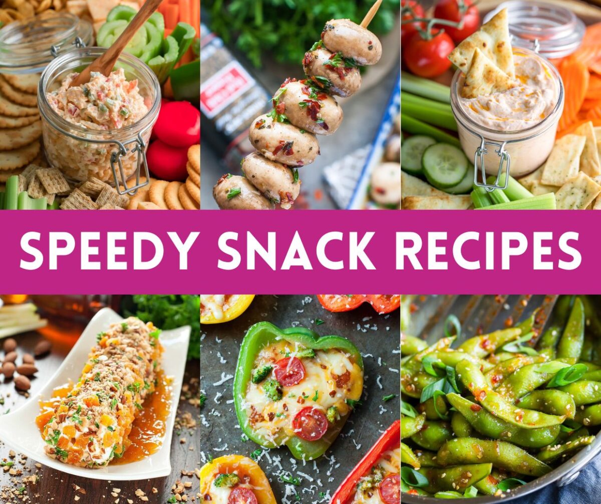 Speedy Snack Recipes Photo Collage