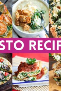 Recipes Using Pesto Photo Collage