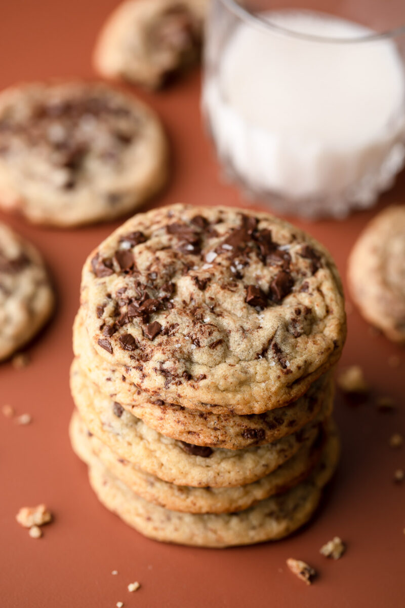 Chocolate Chunk Cookies Stacked