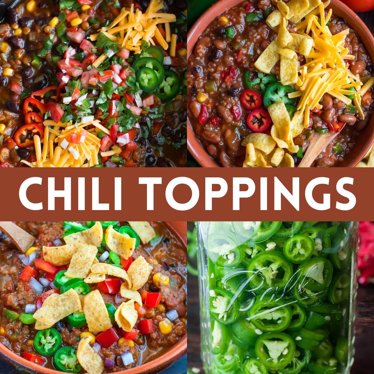 Chili Toppings Photo Collage