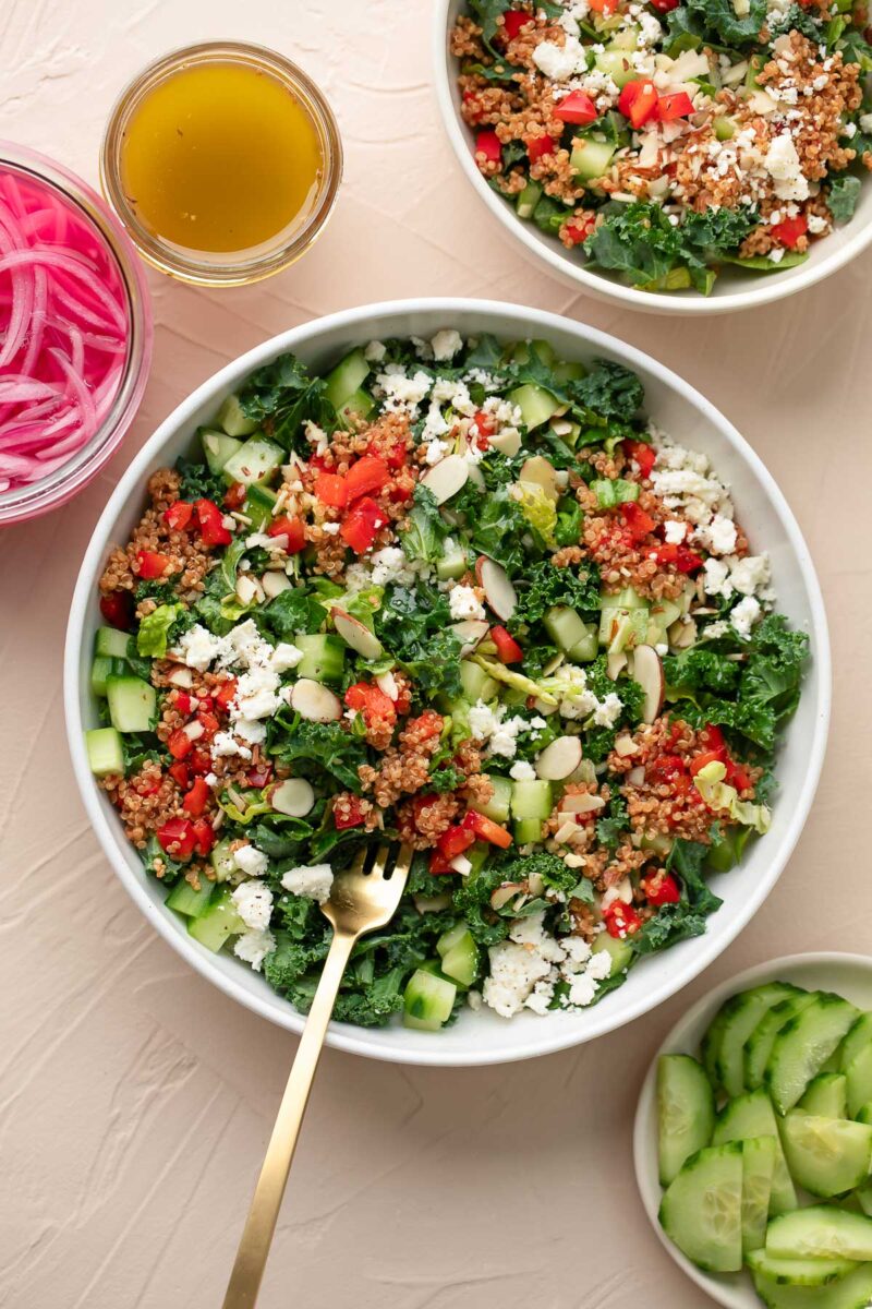 Modern Greek Quinoa Kale Salad
