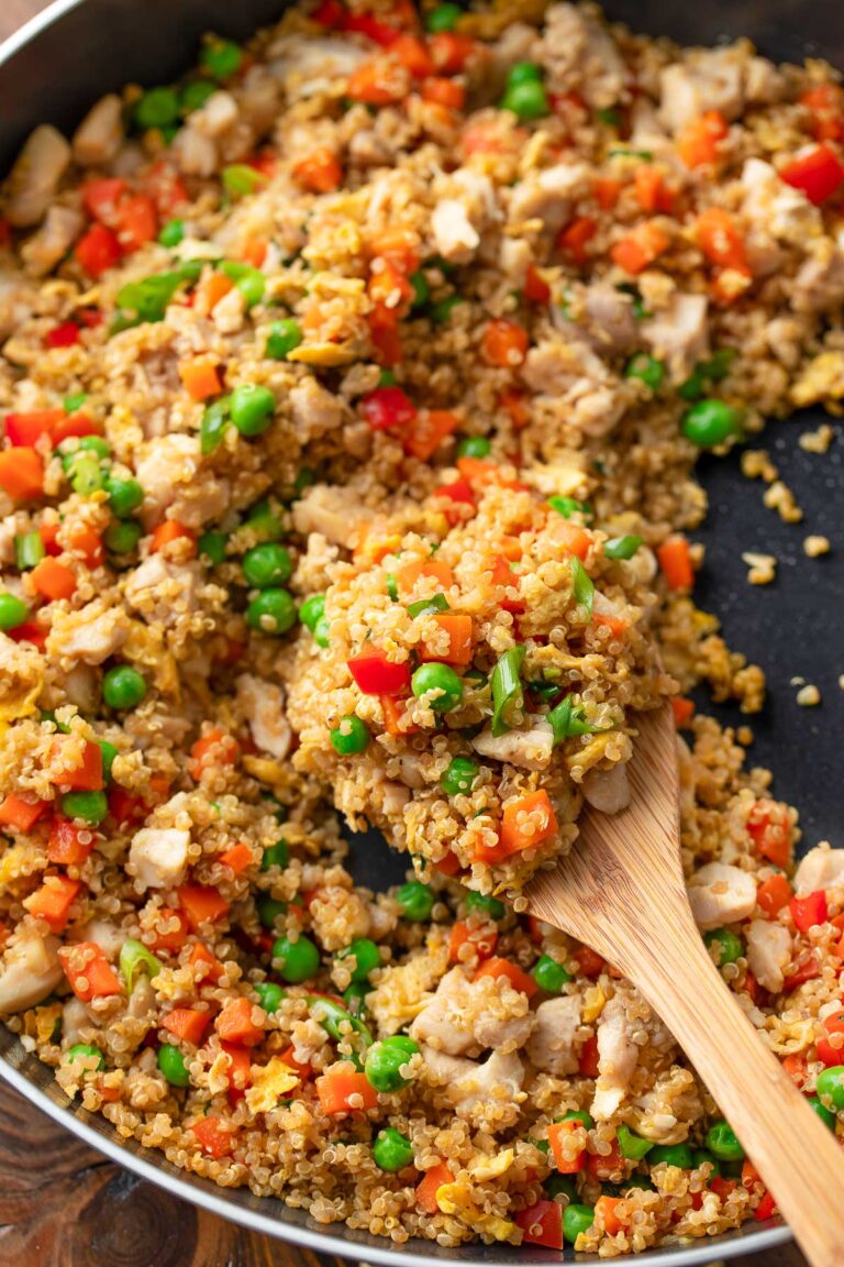 Chicken Quinoa Fried Rice - Peas and Crayons