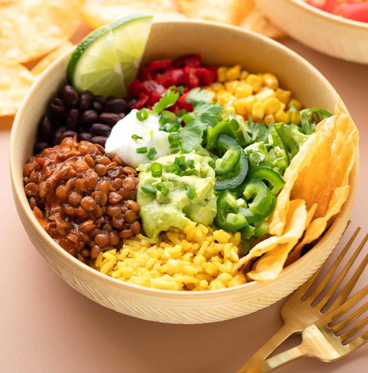 Chipotle Lentil Burrito Bowls