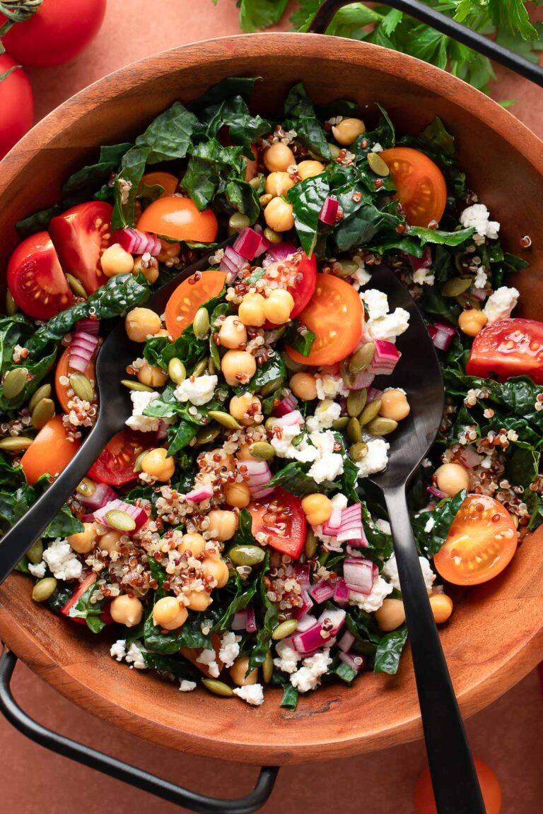 Kale Chickpea Salad Peas and Crayons