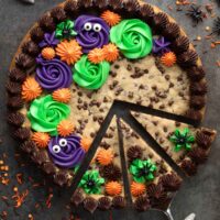 Halloween Cookie Cake with Homemade Icing