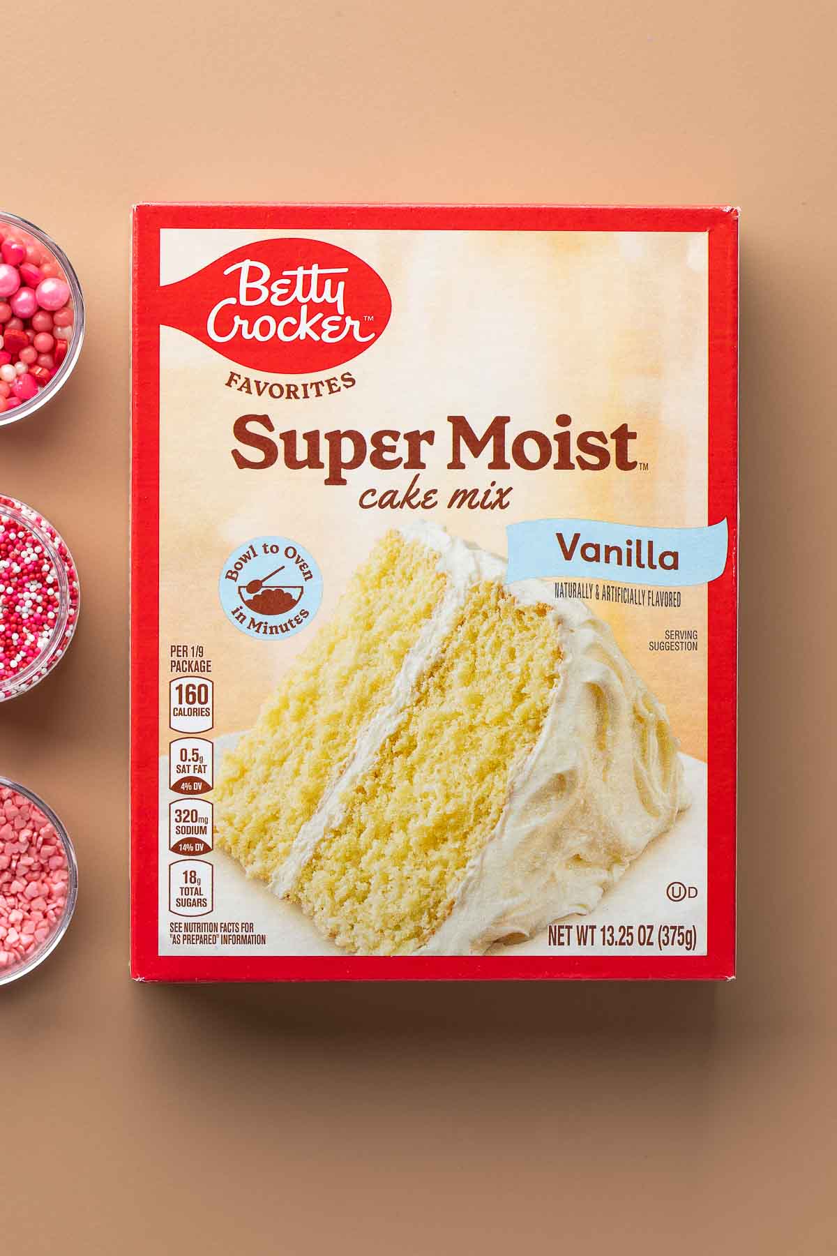 Betty Crocker Super Moist Vanilla Cake Mix Box