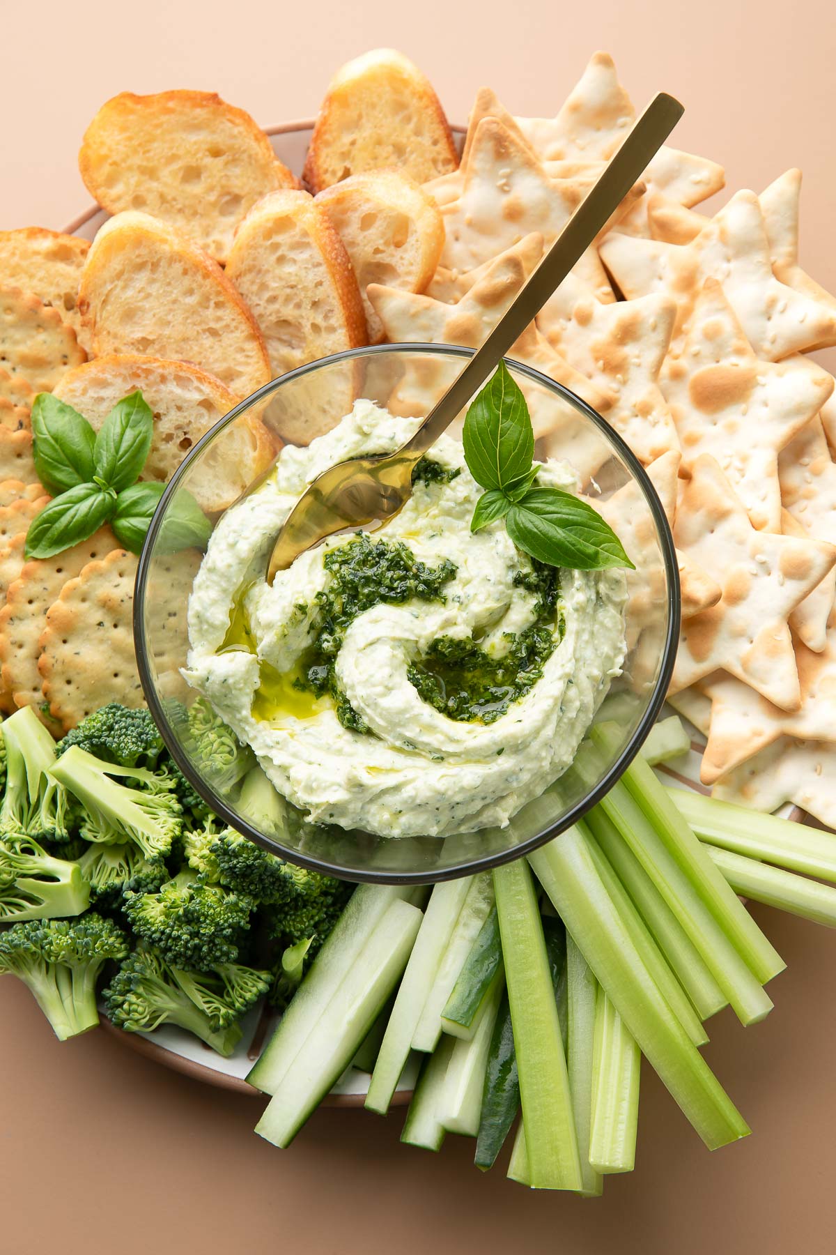 Pesto Whipped Feta Dip