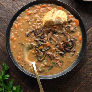 Mushroom Lentil Soup