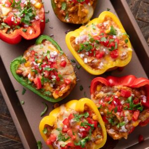 chicken enchilada stuffed peppers