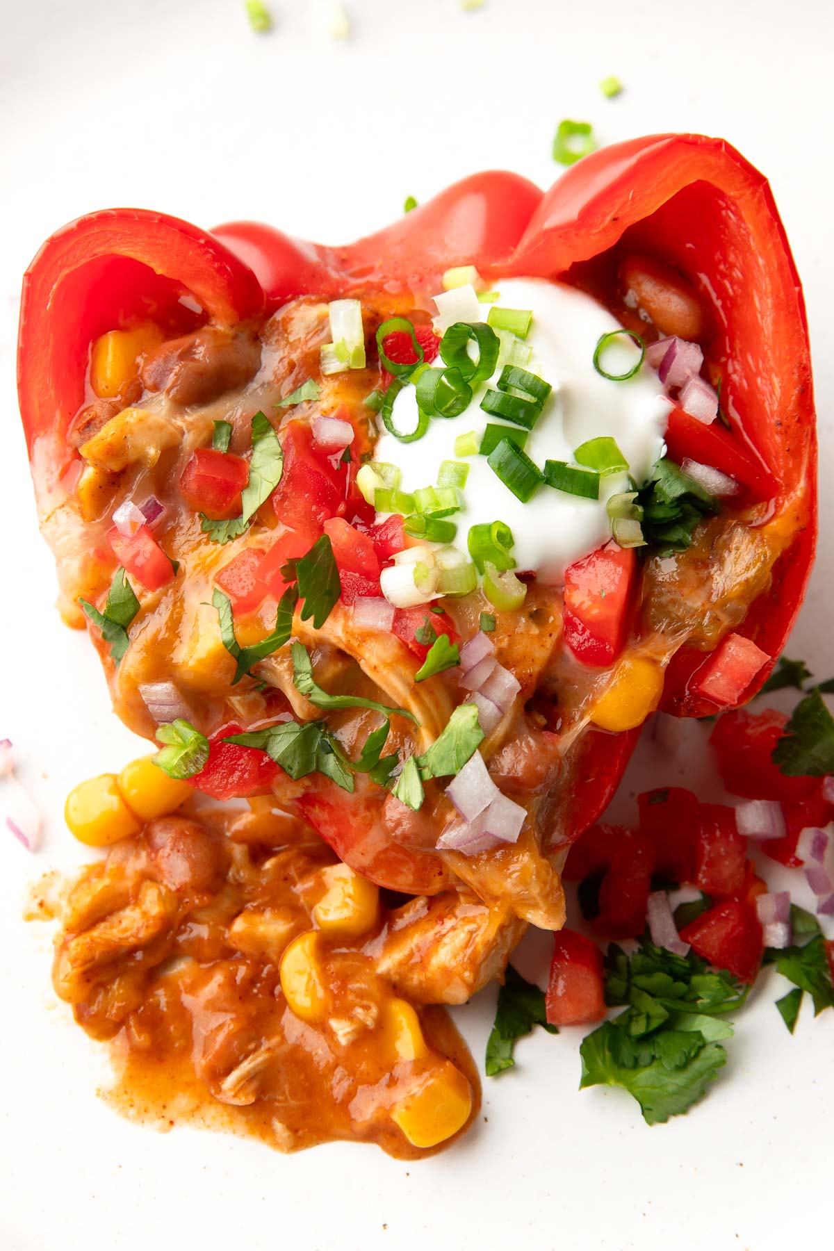 Chicken Enchilada Stuffed Peppers